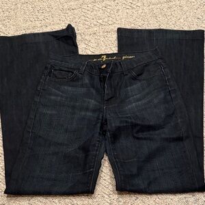 7 For All Mankind Black Flare Jeans